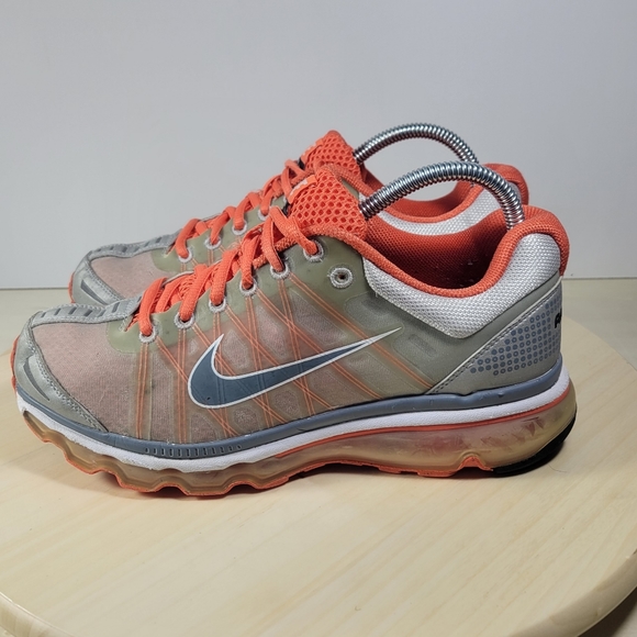 Nike Grey Orange Air Max 2009 Running Sneakers 354750-002 Women's Size 8.5 - Picture 3 of 14